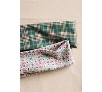 Cozy By The Fire Soft Headband at Free People in Green Plaid - female