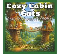 Cozy Cabin Cats: Cozy Treehouse Moments - A Coloring Book: Bold & Easy Designs for Relaxation and Stress Relief
