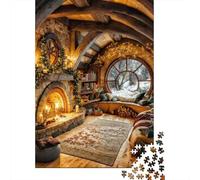 Cozy Cabin Interior 1000 Piece Jigsaw Puzzle For Adults Family Cardboard Stress Relief Indoor Activity Mindfulness Decoration 70x50cm/1000pcs