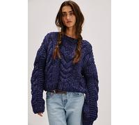 Cozy Cabin Jumper at Free People in Navy Combo, Size: Small - female