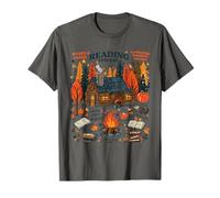 Cozy Cabin Reading Retreat Autumn Bookish Escape Hygge T-Shirt