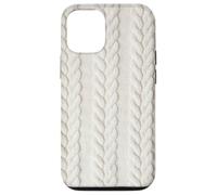 Cozy Cable Knit White Winter Christmas Theme Case for iPhone 12/12 Pro