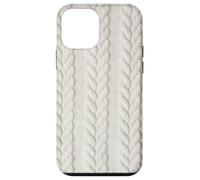 Cozy Cable Knit White Winter Christmas Theme Case for iPhone 12 mini