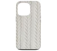 Cozy Cable Knit White Winter Christmas Theme Case for iPhone 13 Pro