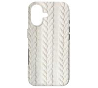 Cozy Cable Knit White Winter Christmas Theme Case for iPhone 17