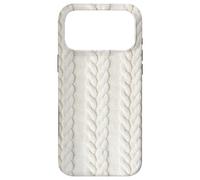 Cozy Cable Knit White Winter Christmas Theme Case for iPhone 17 Pro Max
