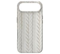 Cozy Cable Knit White Winter Christmas Theme Case for iPhone Air