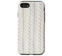 Cozy Cable Knit White Winter Christmas Theme Case for iPhone SE (2020) / 7/8