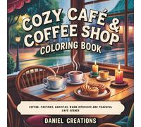 Cozy Café & Coffee Shop Coloring Book: Coffee, Pastries, Baristas, Warm Interiors and Peaceful Café Scenes
