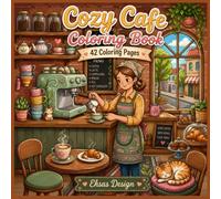 Cozy Cafe Coloring Book: Relaxing Cozy Café Scenes for Adults and Teens