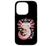 Cozy Caffeinated Axolotl Morning Latte Vibes Case for iPhone 14 Pro