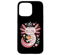 Cozy Caffeinated Axolotl Morning Latte Vibes Case for iPhone 15 Pro Max