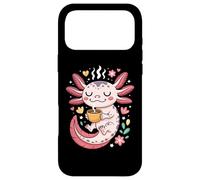 Cozy Caffeinated Axolotl Morning Latte Vibes Case for iPhone 17 Pro Max