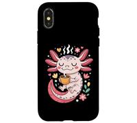 Cozy Caffeinated Axolotl Morning Latte Vibes Case for iPhone X/XS