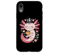 Cozy Caffeinated Axolotl Morning Latte Vibes Case for iPhone XR