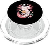 Cozy Caffeinated Axolotl Morning Latte Vibes PopSockets PopGrip for MagSafe