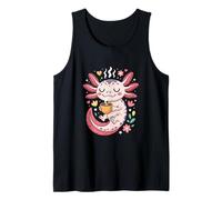 Cozy Caffeinated Axolotl Morning Latte Vibes Tank Top