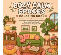 Cozy Calm Spaces Coloring Book: 30 Relaxing Cozy Scenes for Adults & Teens | Stress Relief, Mindfulness & Simple Aesthetic Designs to Color