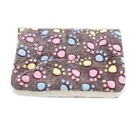Cozy Calming Cat Blanket, Ultra Soft Dog/Cat Bed Mat with Cute Prints, Cuddly Blanket for Cats, Heat Mat in Various Sizes for Most Pets (Brown, 51 cm x 34 cm)