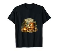 Cozy Campfire Bear Mountain Forest T-Shirt