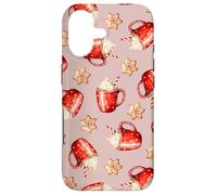 Cozy Cappuccino and Snowflake Cookies on Dusk Pink Case for iPhone 17