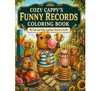 Cozy Cappy's Funny Records Coloring Book: 40 Cute and Silly Capybara Scenes to Color