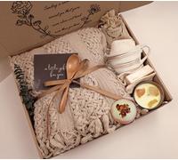 Cozy Care Package for Women - Warm & Comforting Thinking of You Gift Box for Birthday,Bes Friend Gift, Get Well Soon, Sympathy, Self Care,Cancer care & Encouragement(Milky Tea)