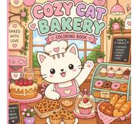 Cozy Cat Bakery: A Cute Cozy Coloring Book Featuring Adorable Cats, Sweet Bakeries, Cupcakes, Donuts, Bread, and Relaxing Bakery Scenes