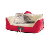 Cozy Cat Bed - Pet Sofa, Christmas Lounge, Ergonomic Design, Cute Soft Cushion, Heavy Duty Materials, Holiday-Themed Pet Furniture for Comfort & Relaxation, Home, Living Room, Bedroom, Play Area