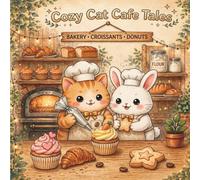 Cozy Cat & Bunny Friends: Bold and Easy Cozy Coloring Book for Adults with 30 Cute Cats and Bunnies Baking Cupcakes, Cookies and Carrot Treats for Relaxation (Cozy Cat Cafe Tales Series)