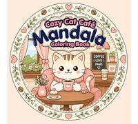 Cozy Cat Café Mandala Coloring Book for Adults & Teens: Cute & Easy Coffee-Themed Mandala Designs for Relaxation & Stress Relief