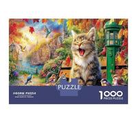 Cozy Cat Chair 1000 Piece Jigsaw Puzzle Age 12+ for Fun Challenges Gift Giving 70x50cm/1000pcs