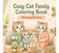 Cozy Cat Family Coloring Book: Morning Routine: Cute and Cozy Daily Life Coloring Pages (Cozy Coloring Books)