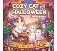 Cozy Cat Halloween: A Cute and Relaxing Kawaii Coloring Book Featuring 40 Bold and Easy Spooky Pages for Kids, Teens, and Adults for Autumn Stress Relief
