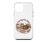 Cozy Cat Knitting Crochet Craft Lover Vintage Purrs Design Case for iPhone 12 mini