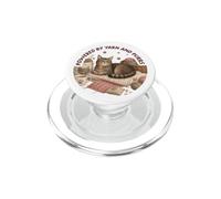 Cozy Cat Knitting Crochet Craft Lover Vintage Purrs Design PopSockets PopGrip for MagSafe