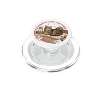 Cozy Cat Knitting Crochet Craft Lover Vintage Purrs Design PopSockets PopGrip for MagSafe