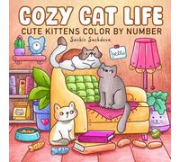 Cozy Cat Life Color by Number Coloring Book: Relaxing and Easy Designs Featuring Cute Kittens, Soft and Peaceful Moments for Teens and Adults (Super Cute and Cozy Coloring Book)