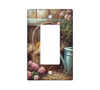 Cozy Cat Light Switch Cover Plates/Outlet Covers, Orange Ginger Tabby for Home Decor, Thermoplastic Wall Plates, Standard Size Single Rocker
