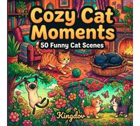 Cozy Cat Moments: A Cute & Relaxing Coloring Book Featuring 50 Funny & Mischievous Cat Scenes for Teens & Adults (Cuzy Coloring Books Collection)