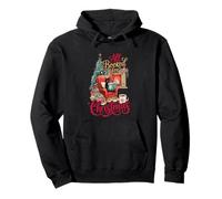 Cozy Cat Reading All Booked For Christmas Pullover Hoodie