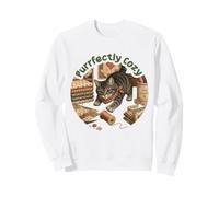 Cozy Cat Sewing Quilting Craft Lover Vintage Purrs Design Sweatshirt
