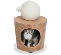 Cozy cat shelter with scratch ball Trixie