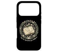 Cozy Cat Sleeping on Book Wildflower Wreath Botanical Art Case for iPhone 17 Pro