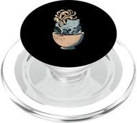Cozy Cat Teacup Aesthetic Pet Lover Relaxing Vibe Tea PopSockets PopGrip for MagSafe