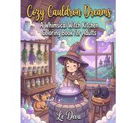Cozy Cauldron Dreams: A Whimsical Witch Kitchen Coloring Book for Adults