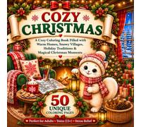 Cozy Christmas: A Cozy Christmas Coloring Book for Adults & Teens Featuring Charming Holiday Homes, Snowy Villages, Festive Traditions, Cozy Winter Animals & Relaxing Christmas Scenes