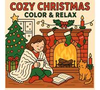 Cozy Christmas Color & Relax: Bold and Easy Holiday Scenes for a Hygge Winter: Stress-Free, Cute, & Cozy Coloring Book for Adults | Relax, Unwind, and Celebrate Christmas (Bold & Easy Coloring Books)