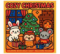 Cozy Christmas - Coloring Book Bold & Easy - Relaxing Holiday
