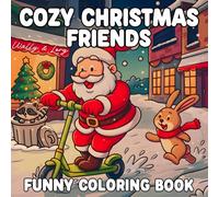 Cozy Christmas Friends Coloring Book: Cute and Funny Holiday Scenes, Santa’s Pals, and After-Party Designs for Adults and Teens